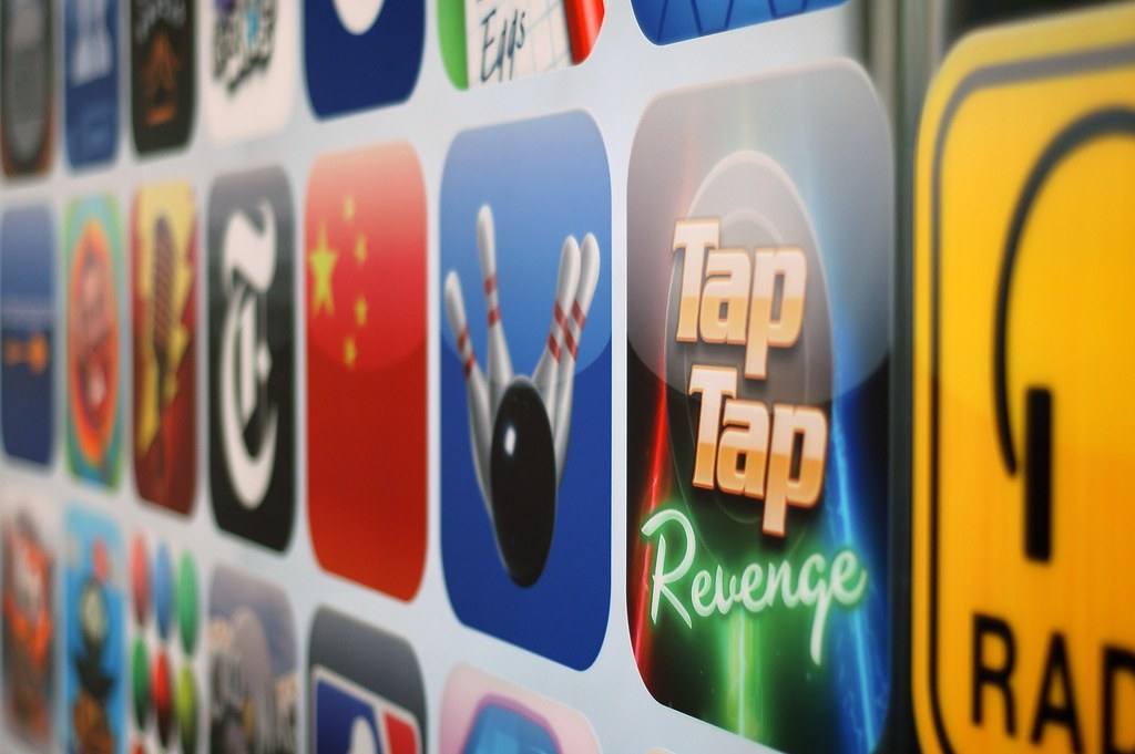 Stěna s ikonami aplikací z App Storu